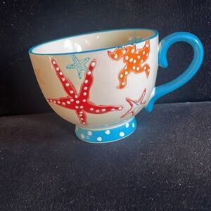 Grace's Teaware Starfish Ceramic Tea Cappuccinos Nespresso Coffee 16oz. Cup